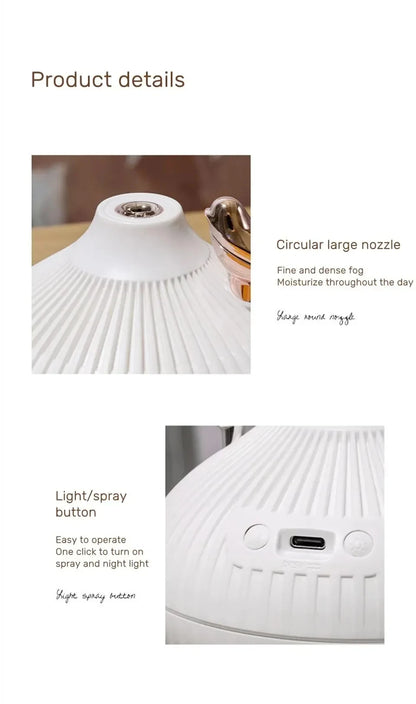 Portable Humidifier USB Air Diffuser - Onion Shape Mini Aroma Device for Car & Bedroom - ZOOMNSTORE