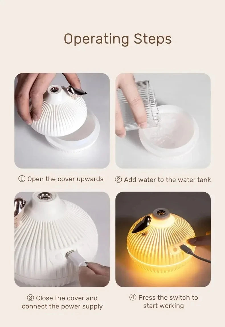 Portable Humidifier USB Air Diffuser - Onion Shape Mini Aroma Device for Car & Bedroom - ZOOMNSTORE