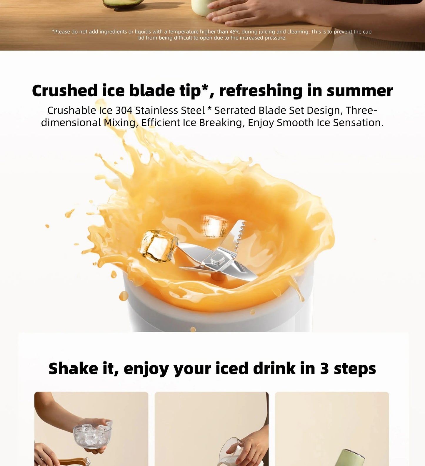 XIAOMI MIJIA Portable Juicer Mixer - Electric Mini Blender for Fruits and Vegetables - ZOOMNSTORE