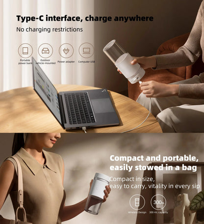 XIAOMI MIJIA Portable Juicer Mixer - Electric Mini Blender for Fruits and Vegetables - ZOOMNSTORE