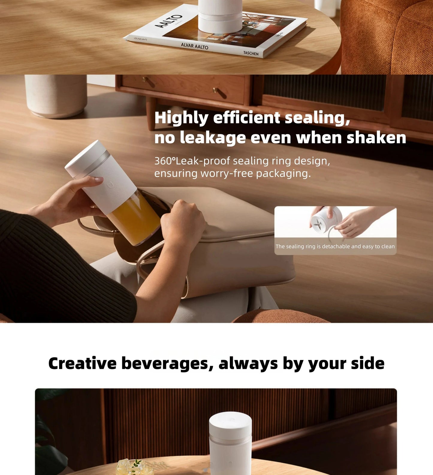 XIAOMI MIJIA Portable Juicer Mixer - Electric Mini Blender for Fruits and Vegetables - ZOOMNSTORE