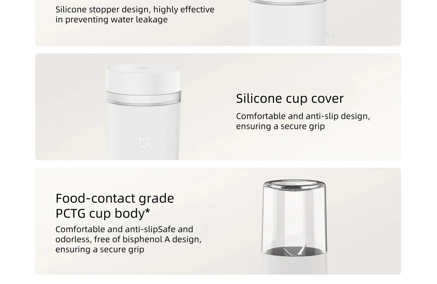 XIAOMI MIJIA Portable Juicer Mixer - Electric Mini Blender for Fruits and Vegetables - ZOOMNSTORE