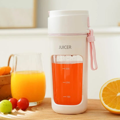 Portable Mini Electric Juicer - Multifunction Fruit Blender with 6 Blades Smoothie Maker 1200mAh - ZOOMNSTORE