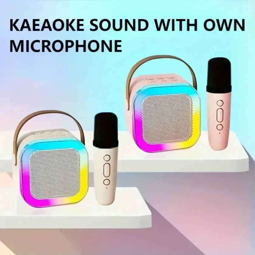 Portable Karaoke Machine - Bluetooth 5.3 Speaker System with Dual Wireless Microphones & 3D Surround Sound - ZOOMNSTORE