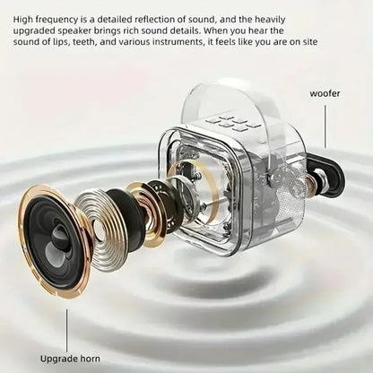 Portable Karaoke Machine - Bluetooth 5.3 Speaker System with Dual Wireless Microphones & 3D Surround Sound - ZOOMNSTORE