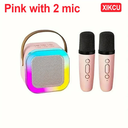 Portable Karaoke Machine - Bluetooth 5.3 Speaker System with Dual Wireless Microphones & 3D Surround Sound - ZOOMNSTORE