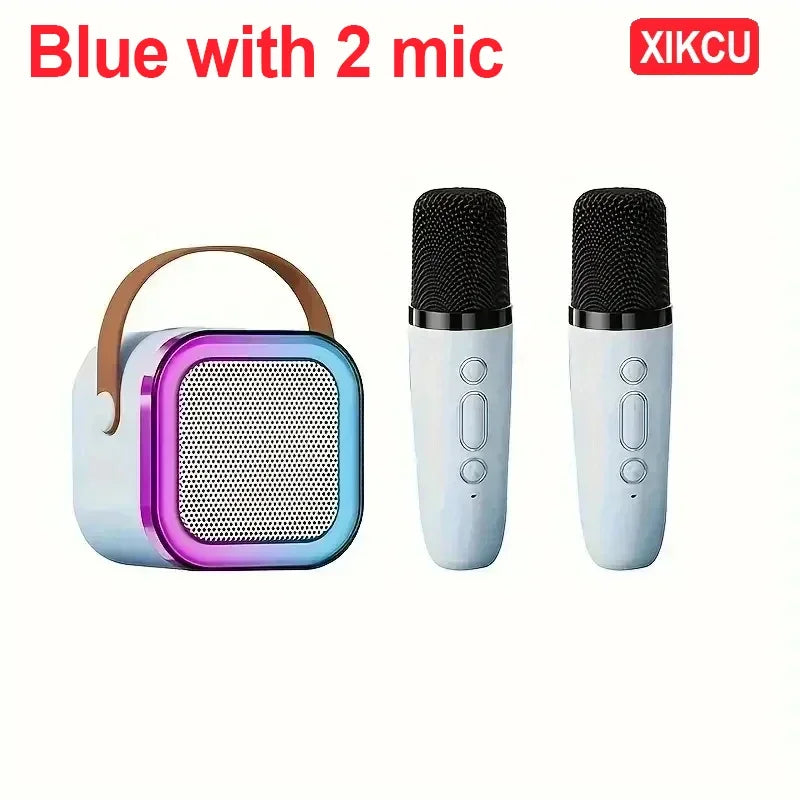 Portable Karaoke Machine - Bluetooth 5.3 Speaker System with Dual Wireless Microphones & 3D Surround Sound - ZOOMNSTORE