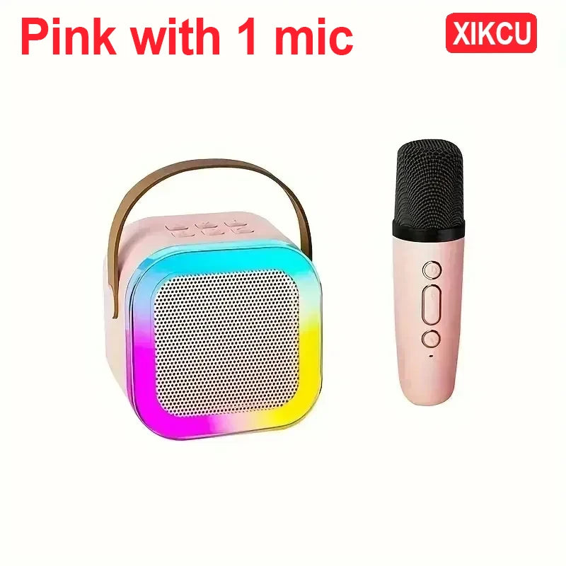 Portable Karaoke Machine - Bluetooth 5.3 Speaker System with Dual Wireless Microphones & 3D Surround Sound - ZOOMNSTORE