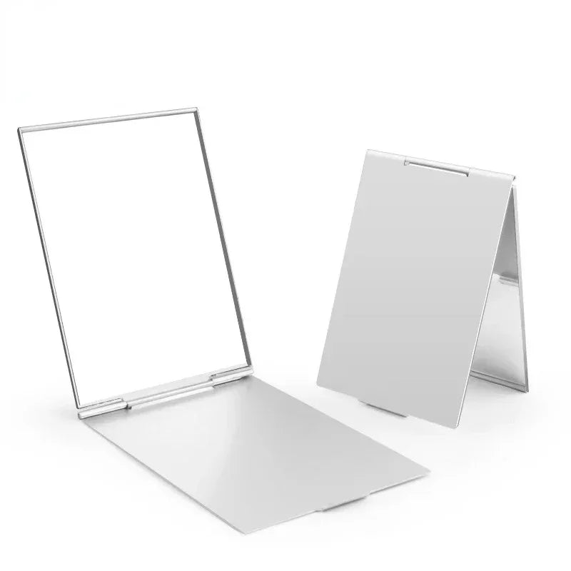 Portable Makeup Mirror - Aluminum Folding Compact Travel Pocket Vanity Mirror - ZOOMNSTORE