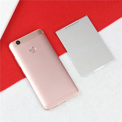 Portable Makeup Mirror - Aluminum Folding Compact Travel Pocket Vanity Mirror - ZOOMNSTORE