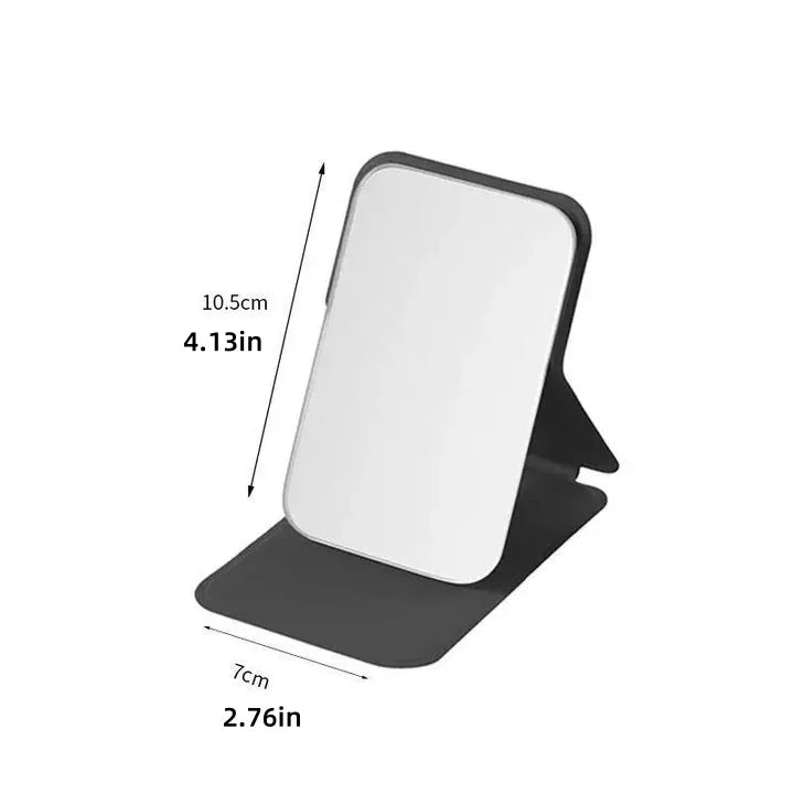 Portable Makeup Mirror – Folding PU Leather Compact Pocket Mirror for Travel - ZOOMNSTORE