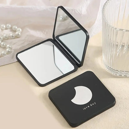 Portable Makeup Mirror – Mini Folding Double-Sided Compact Vanity Mirror for Girls - ZOOMNSTORE
