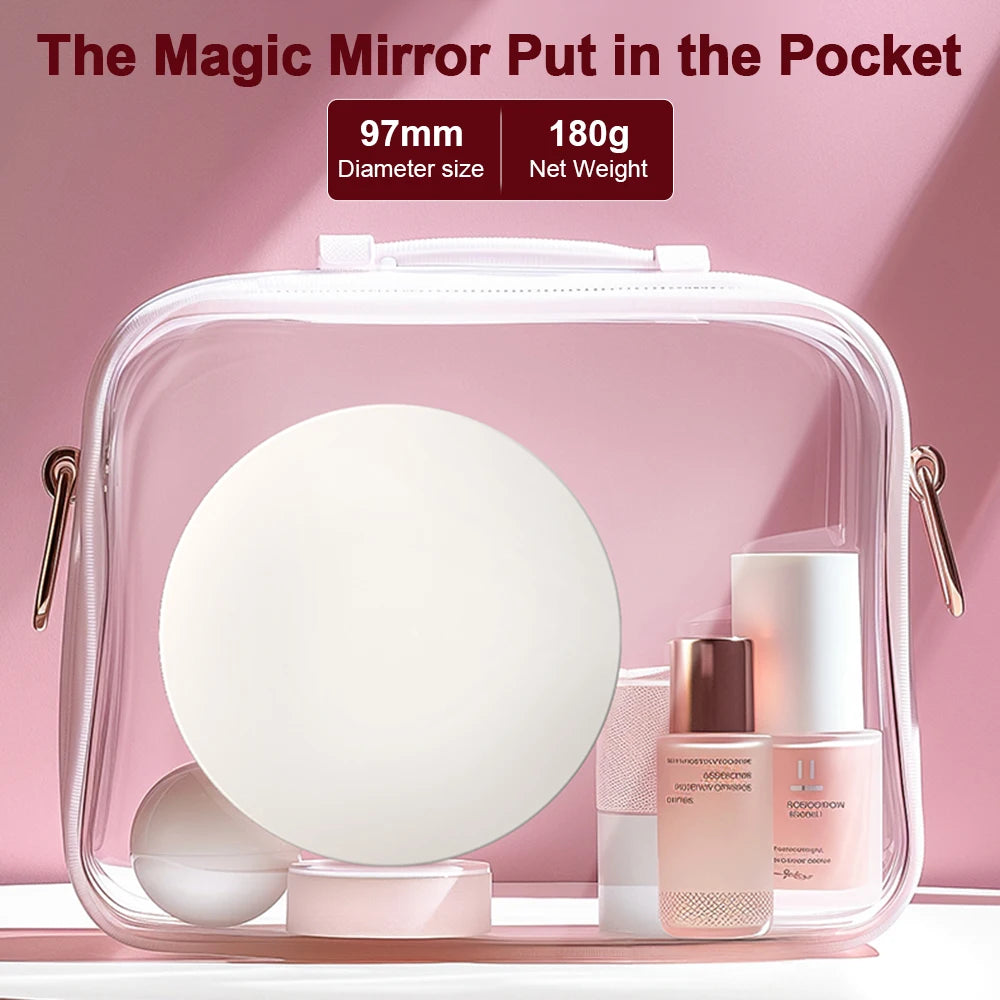Portable Makeup Mirror - Mini LED Lighted Compact Travel Mirror with UV Detection - ZOOMNSTORE