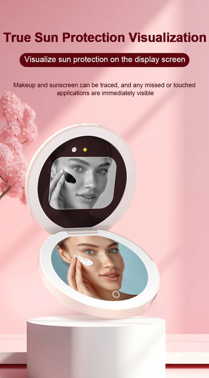 Portable Makeup Mirror - Mini LED Lighted Compact Travel Mirror with UV Detection - ZOOMNSTORE