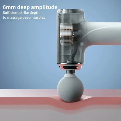 Portable Massage Gun – AI Powered Fascia Massage Gun With 4 Replaceable Heads & LED Light - ZOOMNSTORE