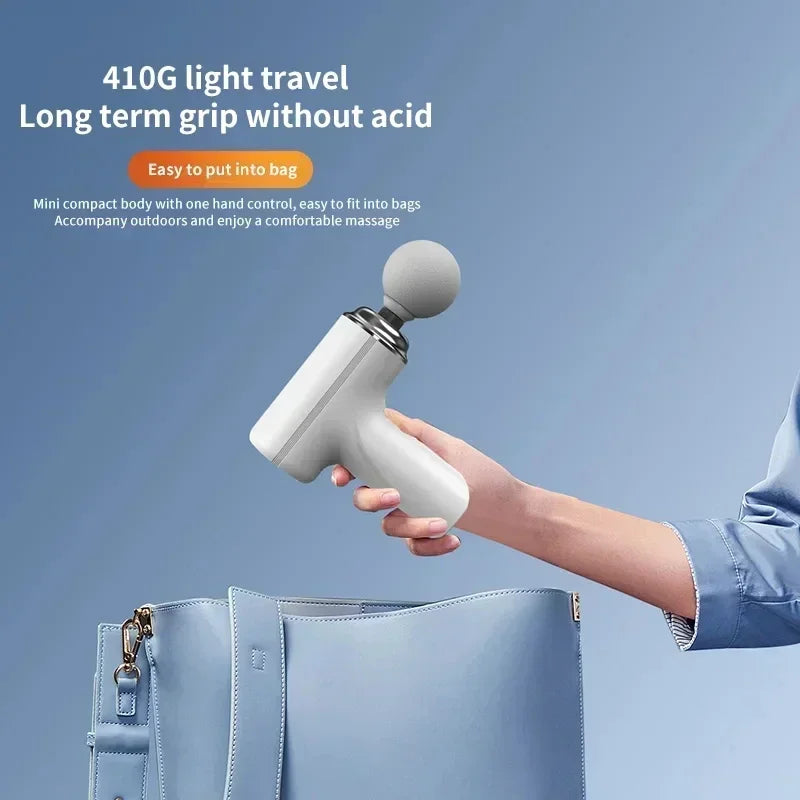 Portable Massage Gun – AI Powered Fascia Massage Gun With 4 Replaceable Heads & LED Light - ZOOMNSTORE