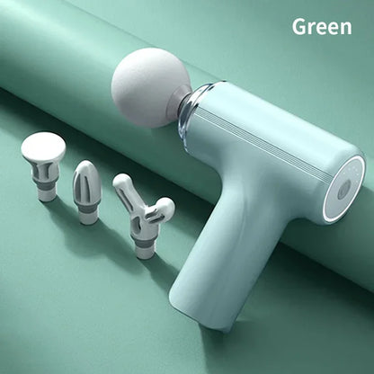 Portable Massage Gun – AI Powered Fascia Massage Gun With 4 Replaceable Heads & LED Light - ZOOMNSTORE