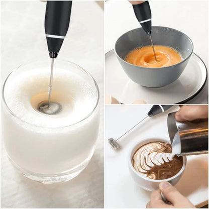 Portable Milk Frother - Electric Handheld USB Mini Coffee Whisk Mixer - ZOOMNSTORE
