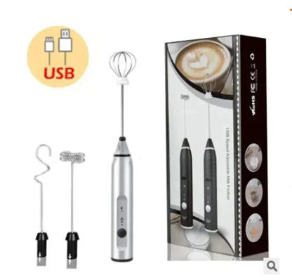 Portable Milk Frother - Electric Handheld USB Mini Coffee Whisk Mixer - ZOOMNSTORE