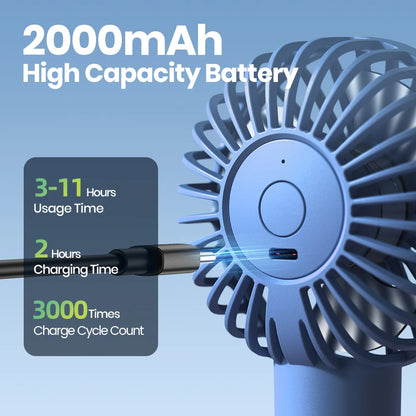 Portable Mini Fan - Rechargeable USB Cooling Fan with Water Mist & Humidifying Function - ZOOMNSTORE