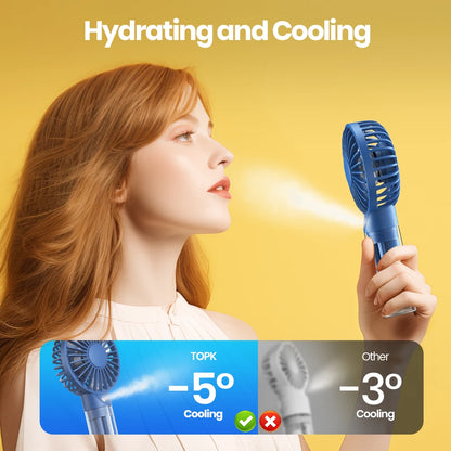 Portable Mini Fan - Rechargeable USB Cooling Fan with Water Mist & Humidifying Function - ZOOMNSTORE