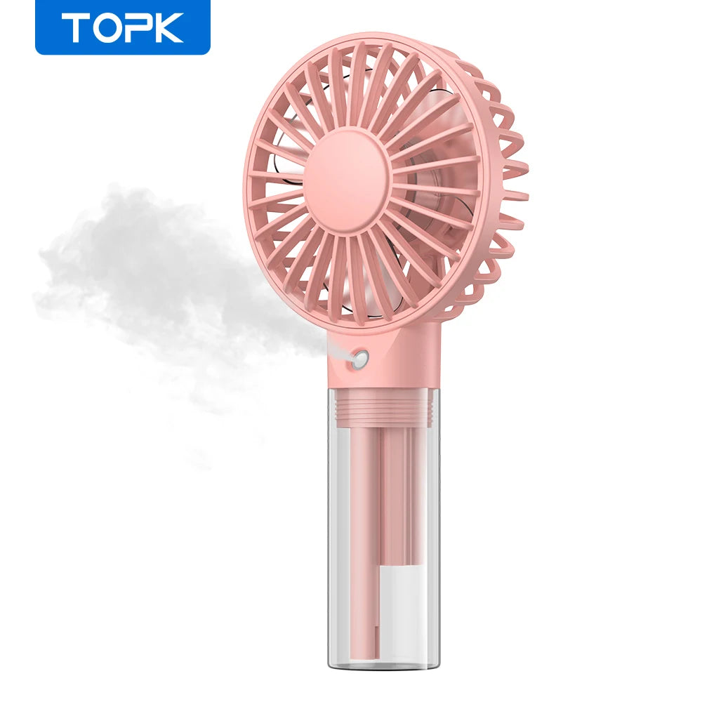Portable Mini Fan - Rechargeable USB Cooling Fan with Water Mist & Humidifying Function - ZOOMNSTORE