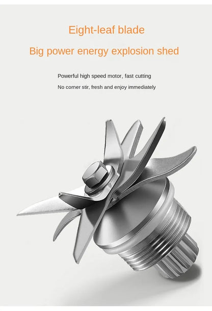 Portable Electric Juicer - Mini Blender for Smoothies and Juice Extraction 8 Blades 3000mAh - ZOOMNSTORE