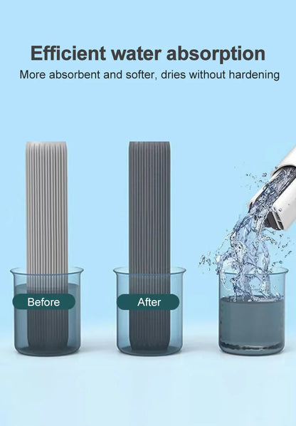 Portable Mini Squeeze Mop - Wet and Dry Sponge Mop for Home and Car - ZOOMNSTORE