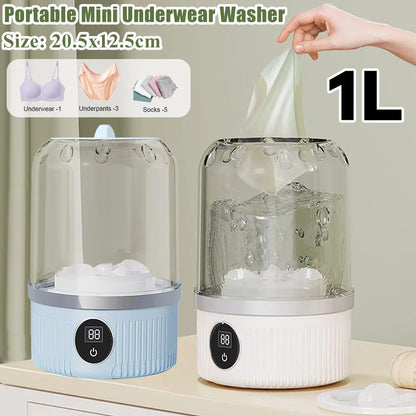 Portable Mini Washing Machine - Small Laundry Washer | Cordless Travel Washer, Battery Powered - ZOOMNSTORE
