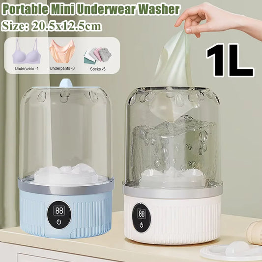 Portable Mini Washing Machine - Small Laundry Washer | Cordless Travel Washer, Battery Powered - ZOOMNSTORE