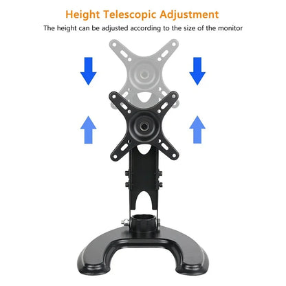 Portable Monitor Stand - Adjustable 14-29 Inch Rotating Monitor Arm | Foldable Desktop Display - ZOOMNSTORE