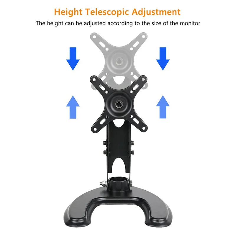 Portable Monitor Stand - Adjustable 14-29 Inch Rotating Monitor Arm | Foldable Desktop Display - ZOOMNSTORE