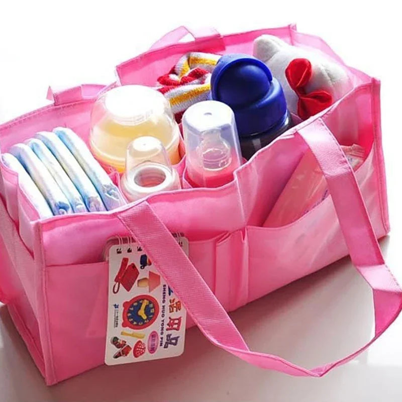 Portable Mummy Bag Bottle Storage Multi-Function Separate Bag Nappy Maternity Handbag Large Capacity Baby Tote Diaper Organizer - ZOOMNSTORE