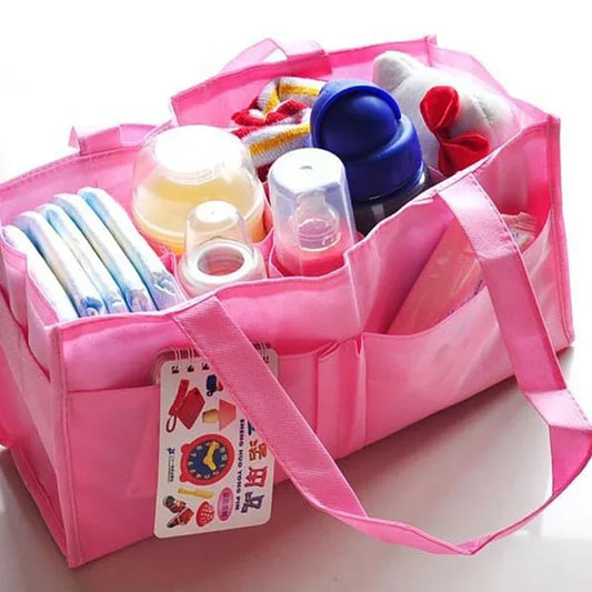 Portable Mummy Bag Bottle Storage Multi-Function Separate Bag Nappy Maternity Handbag Large Capacity Baby Tote Diaper Organizer - ZOOMNSTORE