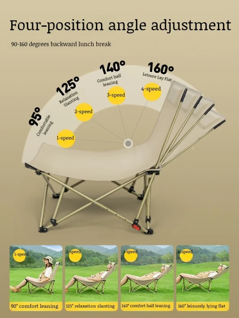Adjustable Portable Office Stool - Folding Camping Fishing Leisure Chair - ZOOMNSTORE