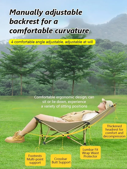 Adjustable Portable Office Stool - Folding Camping Fishing Leisure Chair - ZOOMNSTORE