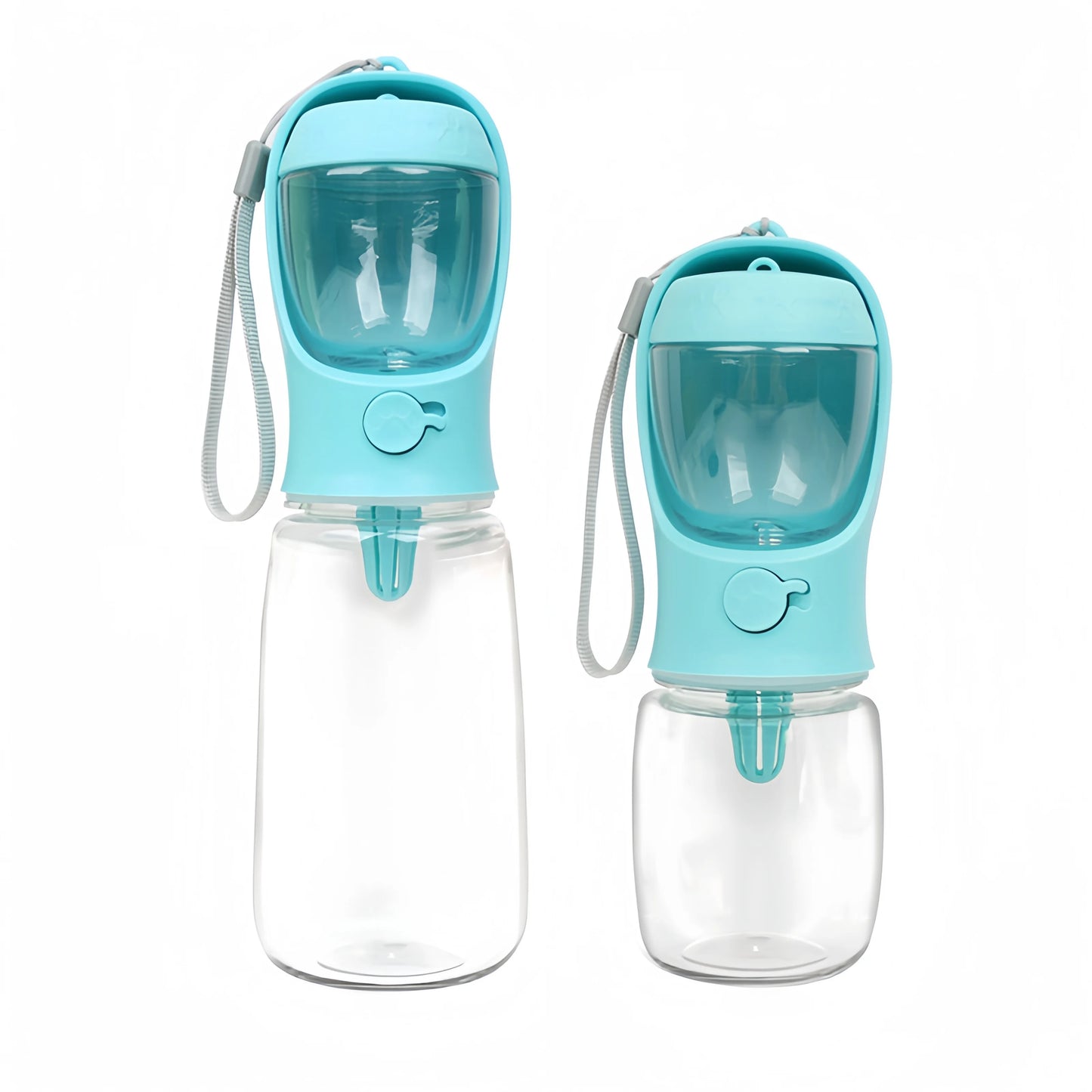 Portable Pet Water Bottle with Food Storage - Dog Cat Travel Feeder Bowl - ZOOMNSTORE