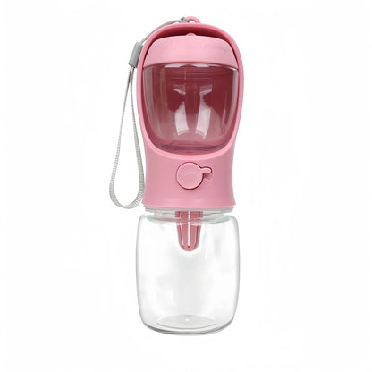 Portable Pet Water Bottle with Food Storage - Dog Cat Travel Feeder Bowl - ZOOMNSTORE