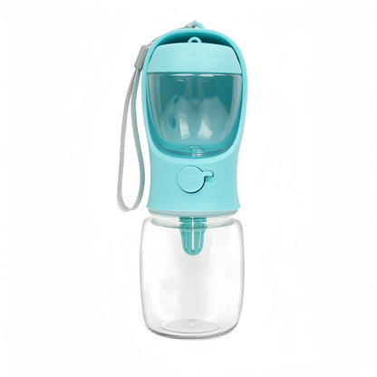 Portable Pet Water Bottle with Food Storage - Dog Cat Travel Feeder Bowl - ZOOMNSTORE