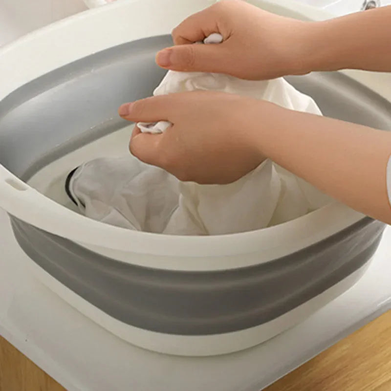 Portable Plastic Folding Wash Basin - Travel Laundry Tub for Home  Baby Bath - ZOOMNSTORE
