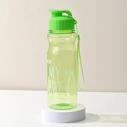 Portable Plastic Water Bottle - 550ml Transparent Water Cup With Rope, Fitness Outdoor - ZOOMNSTORE