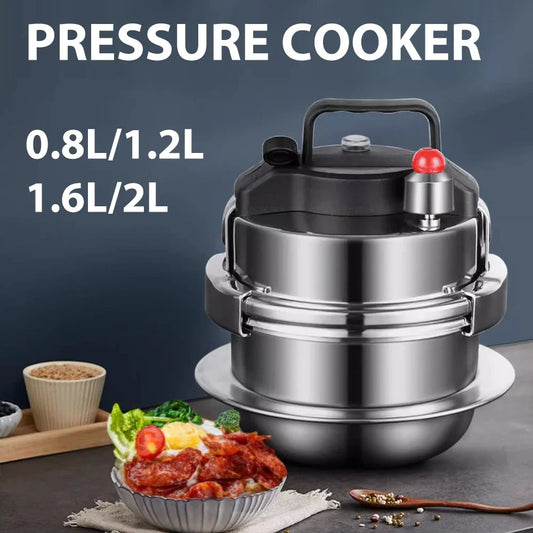 Portable Stainless Steel Pressure Cooker - 08-2L Outdoor Camping Rice Cooker - ZOOMNSTORE