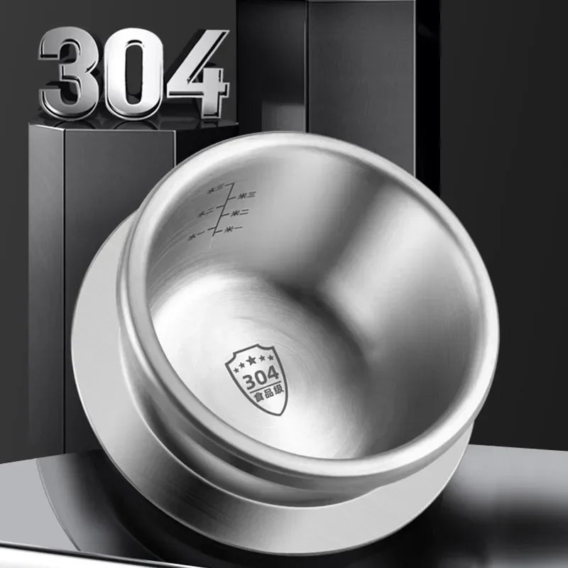 Portable Stainless Steel Pressure Cooker - 08-2L Outdoor Camping Rice Cooker - ZOOMNSTORE