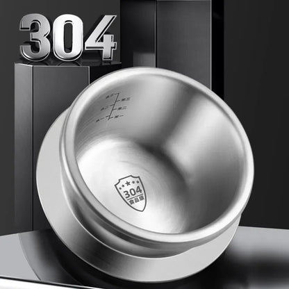 Portable Stainless Steel Pressure Cooker - 08-2L Outdoor Camping Rice Cooker - ZOOMNSTORE