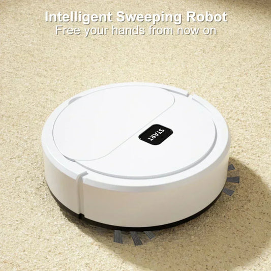 Portable Robotic Vacuum - 3-in-1 Mini Floor Cleaner | USB Rechargeable Wet Dry Mop Robot - ZOOMNSTORE