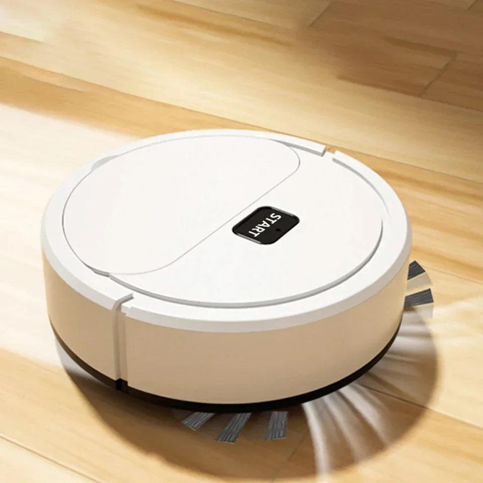 Portable Robotic Vacuum - 3-in-1 Mini Floor Cleaner | USB Rechargeable Wet Dry Mop Robot - ZOOMNSTORE