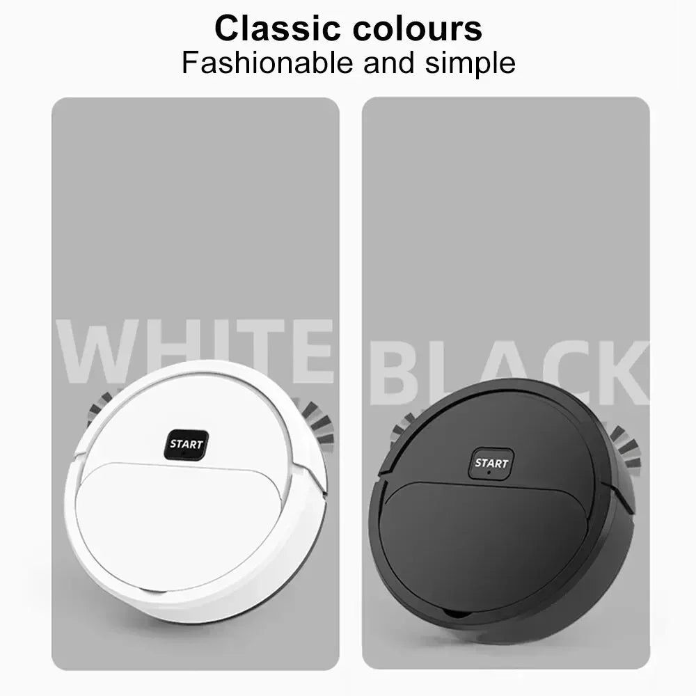 Portable Robotic Vacuum - 3-in-1 Mini Floor Cleaner | USB Rechargeable Wet Dry Mop Robot - ZOOMNSTORE