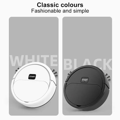 Portable Robotic Vacuum - 3-in-1 Mini Floor Cleaner | USB Rechargeable Wet Dry Mop Robot - ZOOMNSTORE