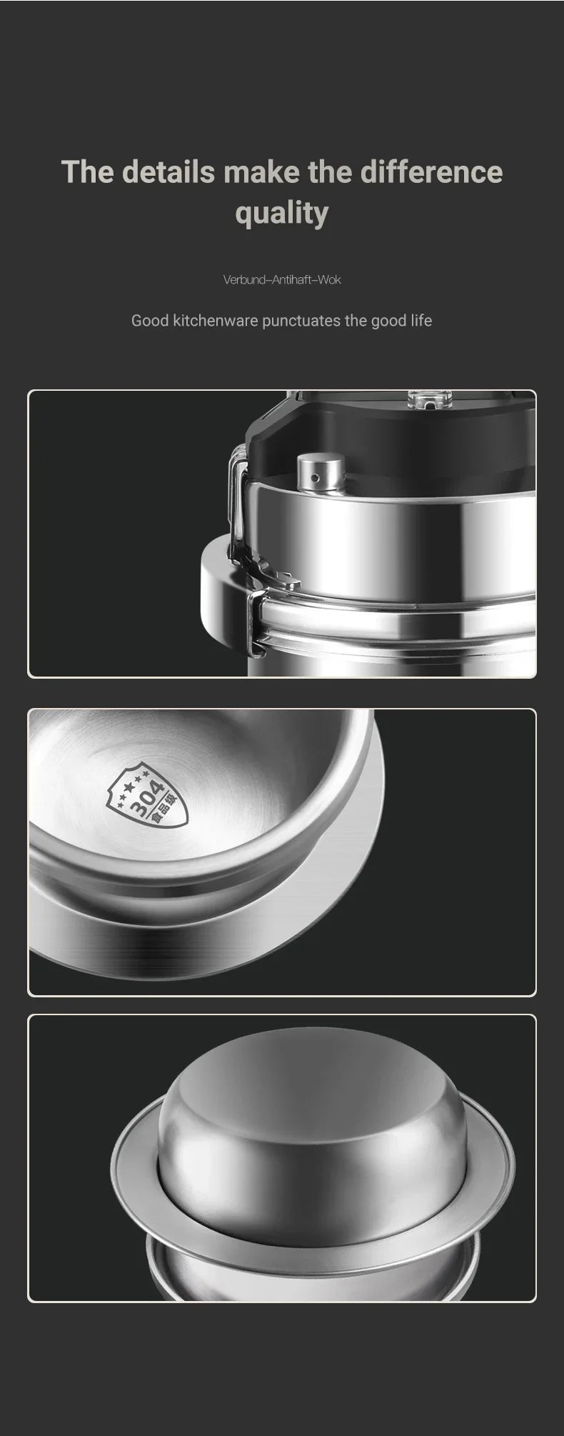 Portable Stainless Steel Pressure Cooker - 08-2L Outdoor Camping Rice Cooker - ZOOMNSTORE