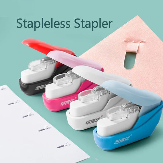 Mini Stapleless Stapler - Portable Book Paper Stapler for School  Office Supplies - ZOOMNSTORE